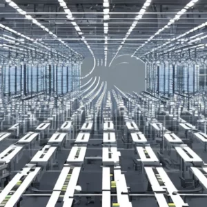 Artistic representation for Harnessing AI to Fortify Manufacturing Supply Chains ##