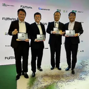 Artistic representation for FUJIFILM Business Innovation Singapore Honoured with Prestigious Champion of Good Award I would like to write an article about the company and its commitment to sustainability and social impact.