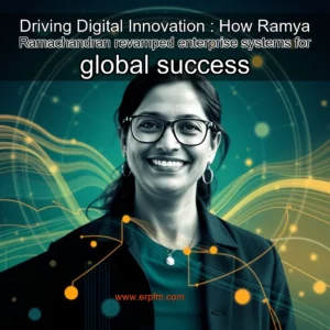 Artistic representation for Driving Digital Innovation : How Ramya Ramachandran revamped enterprise systems for global success