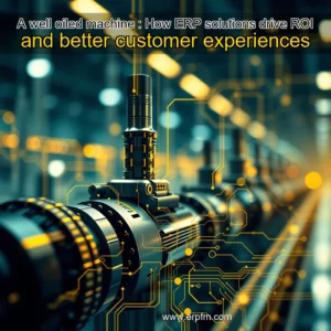 Artistic representation for A well oiled machine : How ERP solutions drive ROI and better customer experiences