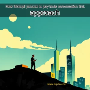 Artistic representation for New Stampli procure to pay touts conversation first approach