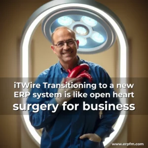 Artistic representation for iTWire Transitioning to a new ERP system is like open heart surgery for business