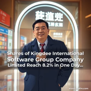 Artistic representation for Shares of Kingdee International Software Group Company Limited Reach 8.2% in One Day Trading