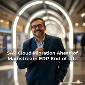 Artistic representation for SAP Cloud Migration Ahead of Mainstream ERP End of Life