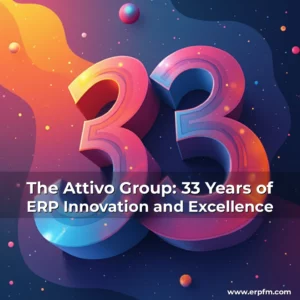 Artistic representation for The Attivo Group: 33 Years of ERP Innovation and Excellence