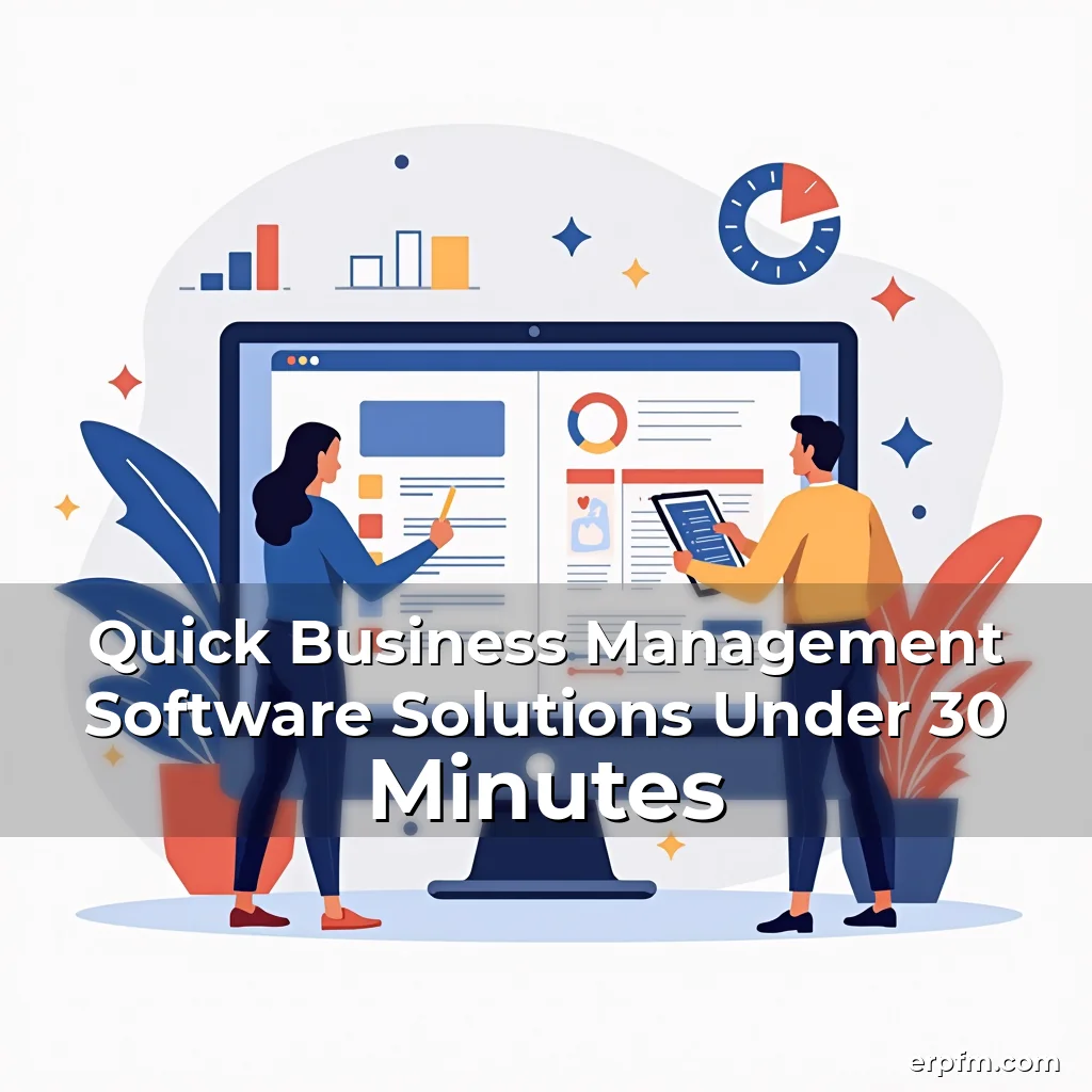 Artistic representation for Quick Business Management Software Solutions Under 30 Minutes