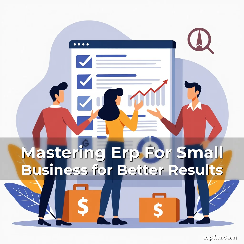 Artistic representation for Mastering Erp For Small Business for Better Results